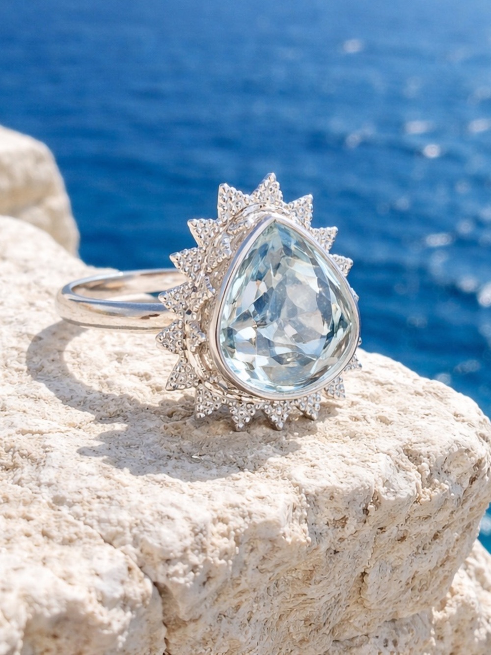 White Topaz Ring